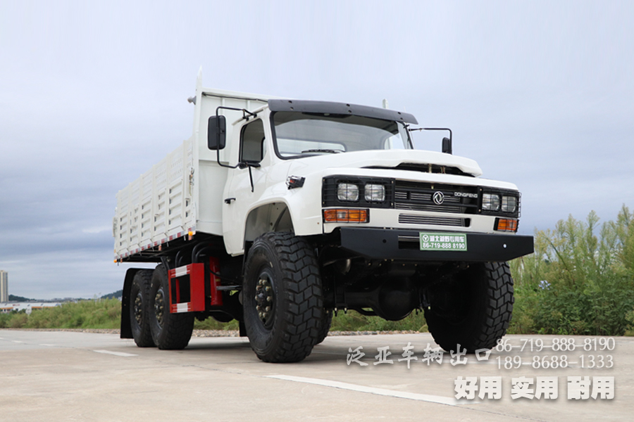 柴油自卸汽车,6*6尖头自卸车,东风白自卸车,出口车专供,六驱自卸车,6*6公路运输车,自卸车出口