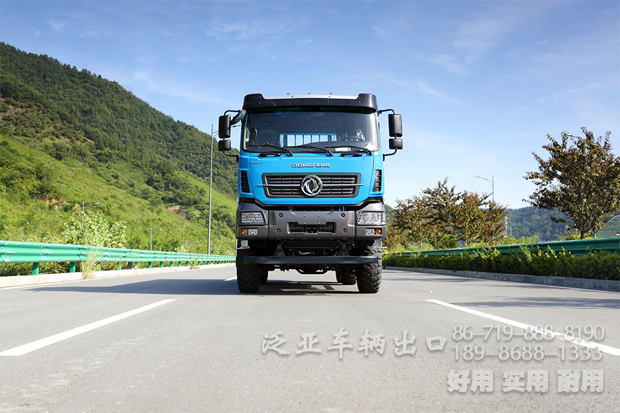 东风六驱，340马力卡车，六驱出口卡车，6*6货运卡车，长途货车，刹车降温水箱，6*6货运卡车