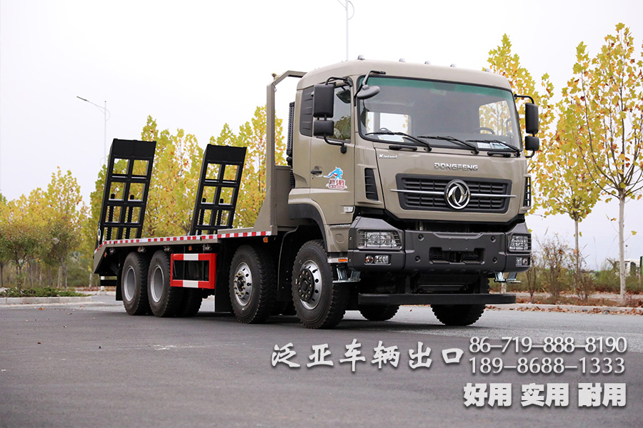 东风8X4,8X4平板,平板底盘,东风10米平板,东风10米底盘,30吨专用车底盘,30吨底盘,专用车底盘改装