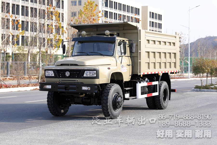 东风四驱舵灰色尖头越野卡车、东风240马力越野运输车、东风4x4手动八档变速越野货车