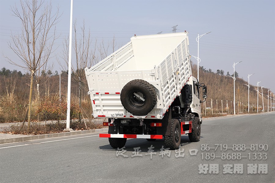 东风13吨自卸车，四驱自卸卡车，4x4自卸车，货箱加高型自卸车，越野自卸卡车，两桥矿用自卸车，自卸车出口，自卸车销售