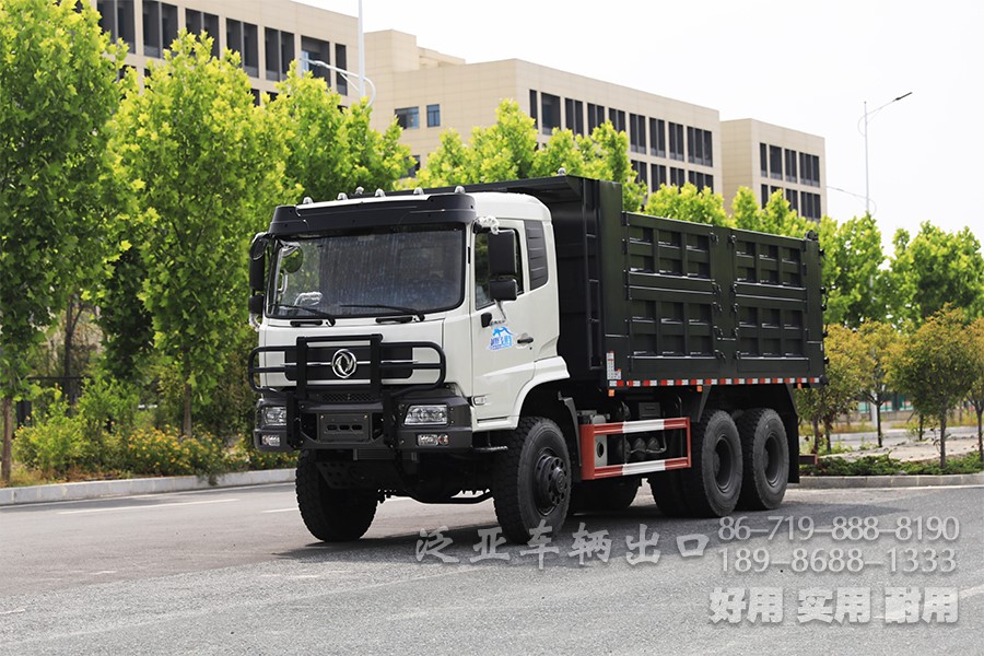 东风340马力双13吨后桥中型卡车_六驱专用车定制_三桥全驱越野型载货