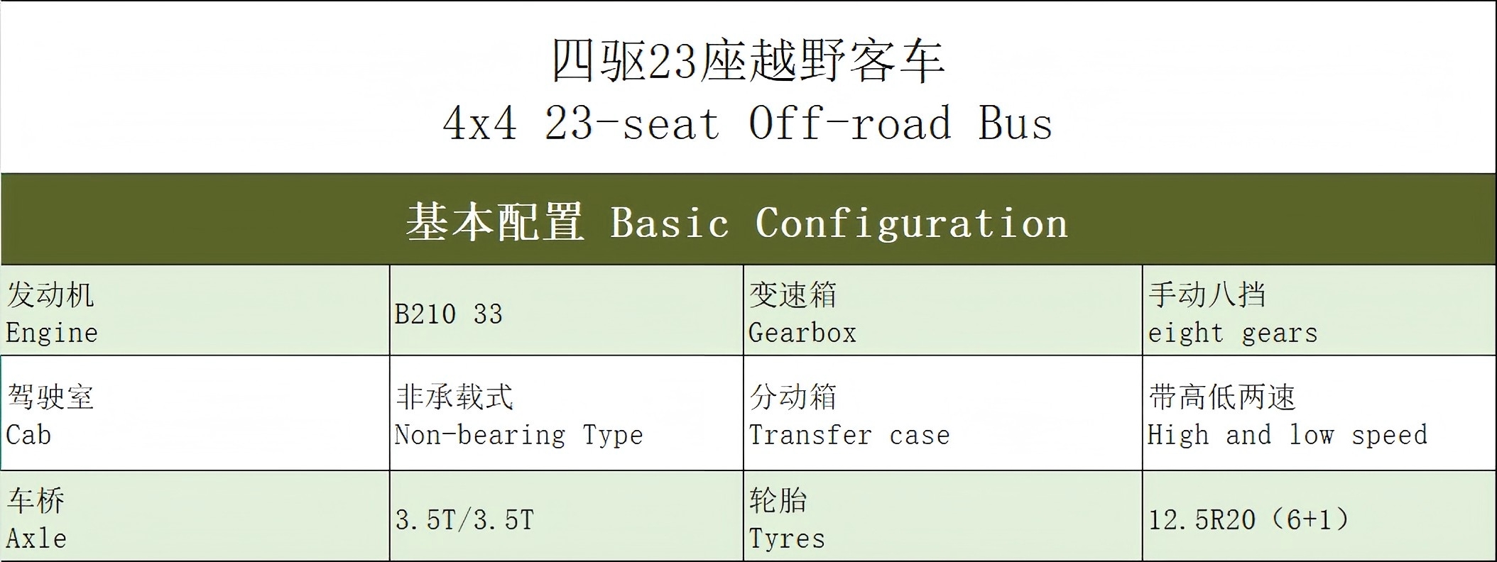 23座客车，矿区中巴，森林消防，观光巴士，通勤车